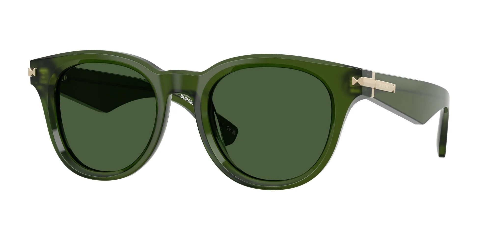 Burberry BE4439 414871 Occhiali da sole Acetato Verde Verde Rotonda Normale - immagine 1