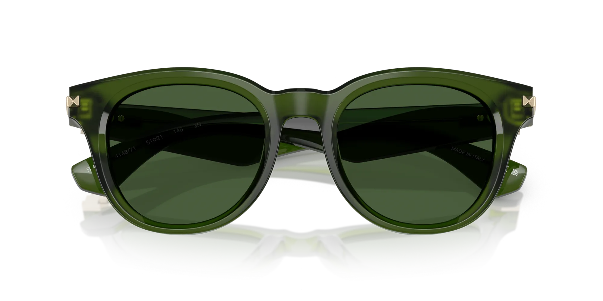 Burberry BE4439 414871 Occhiali da sole Acetato Verde Verde Rotonda Normale - immagine 2