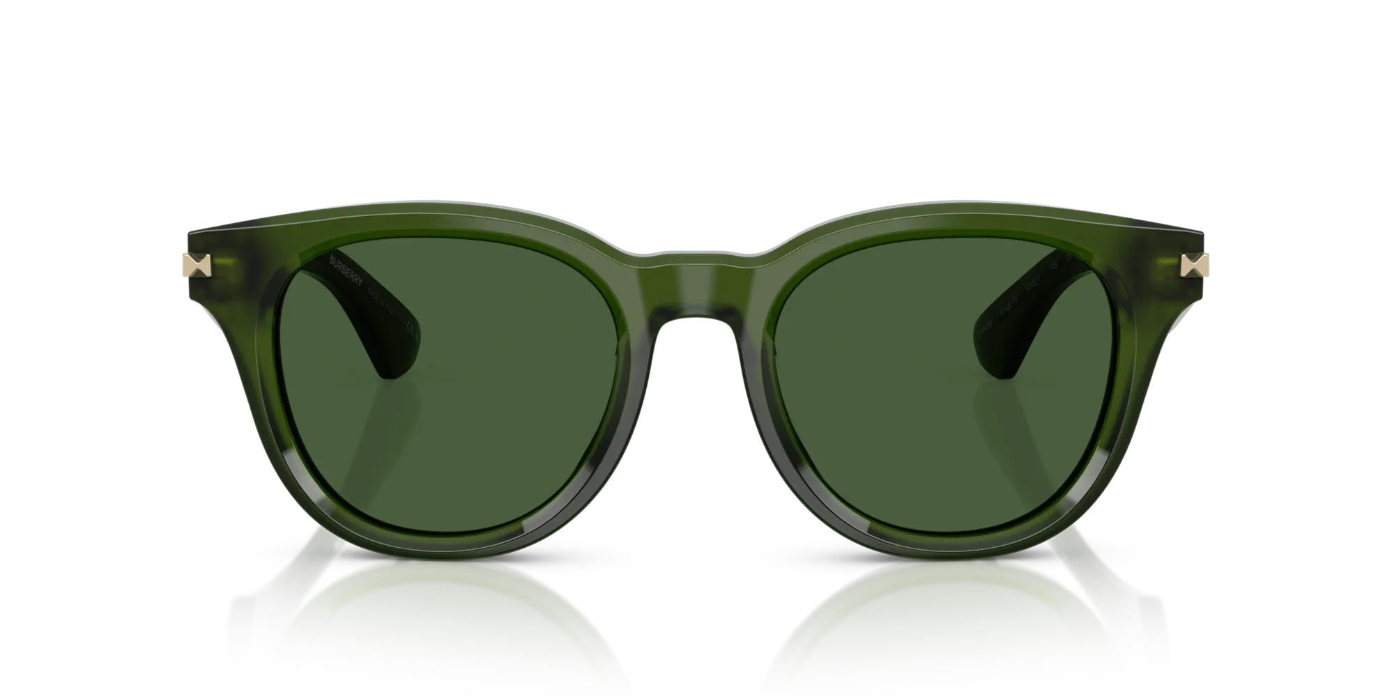 Burberry BE4439 414871 Occhiali da sole Acetato Verde Verde Rotonda Normale - immagine 3