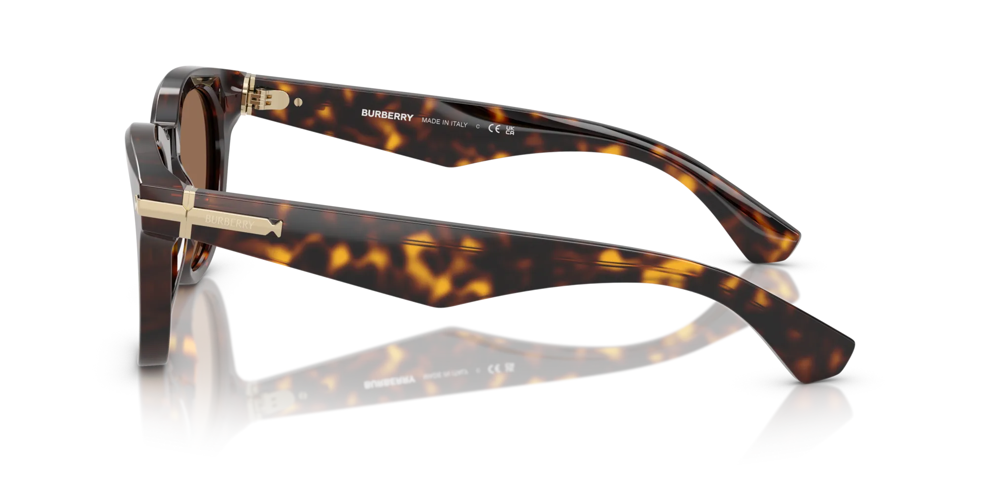 Burberry BE4439 300273 Occhiali da sole Acetato Marrone Marrone Rotonda Normale - immagine 4