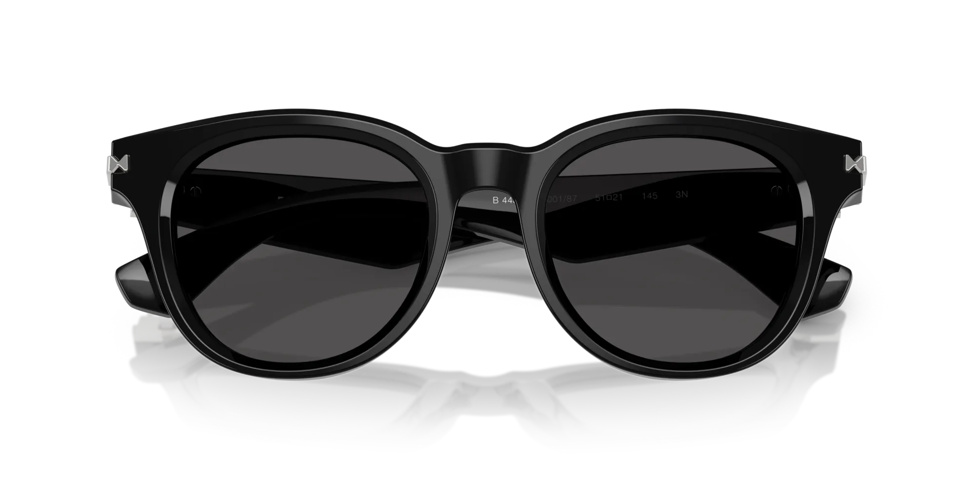 Burberry BE4439 300187 Occhiali da sole Acetato Nero Grigio Rotonda Normale - immagine 2