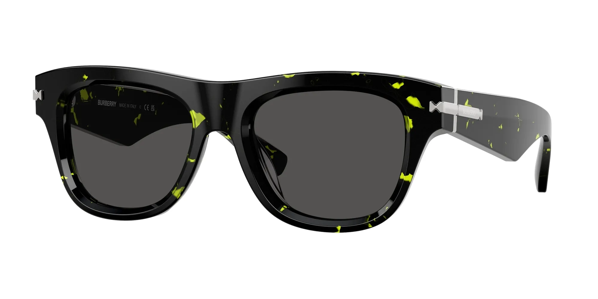 Burberry BE4438U 412487 Occhiali da sole Acetato Verde Grigio Squadrata Normale - immagine 1