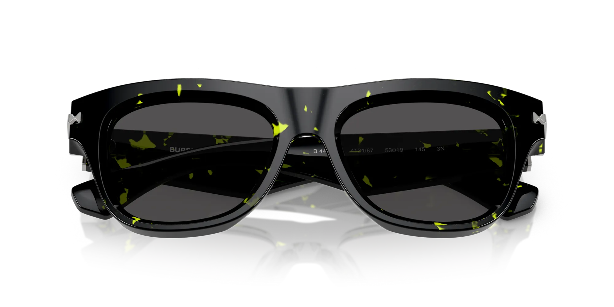 Burberry BE4438U 412487 Occhiali da sole Acetato Verde Grigio Squadrata Normale - immagine 2