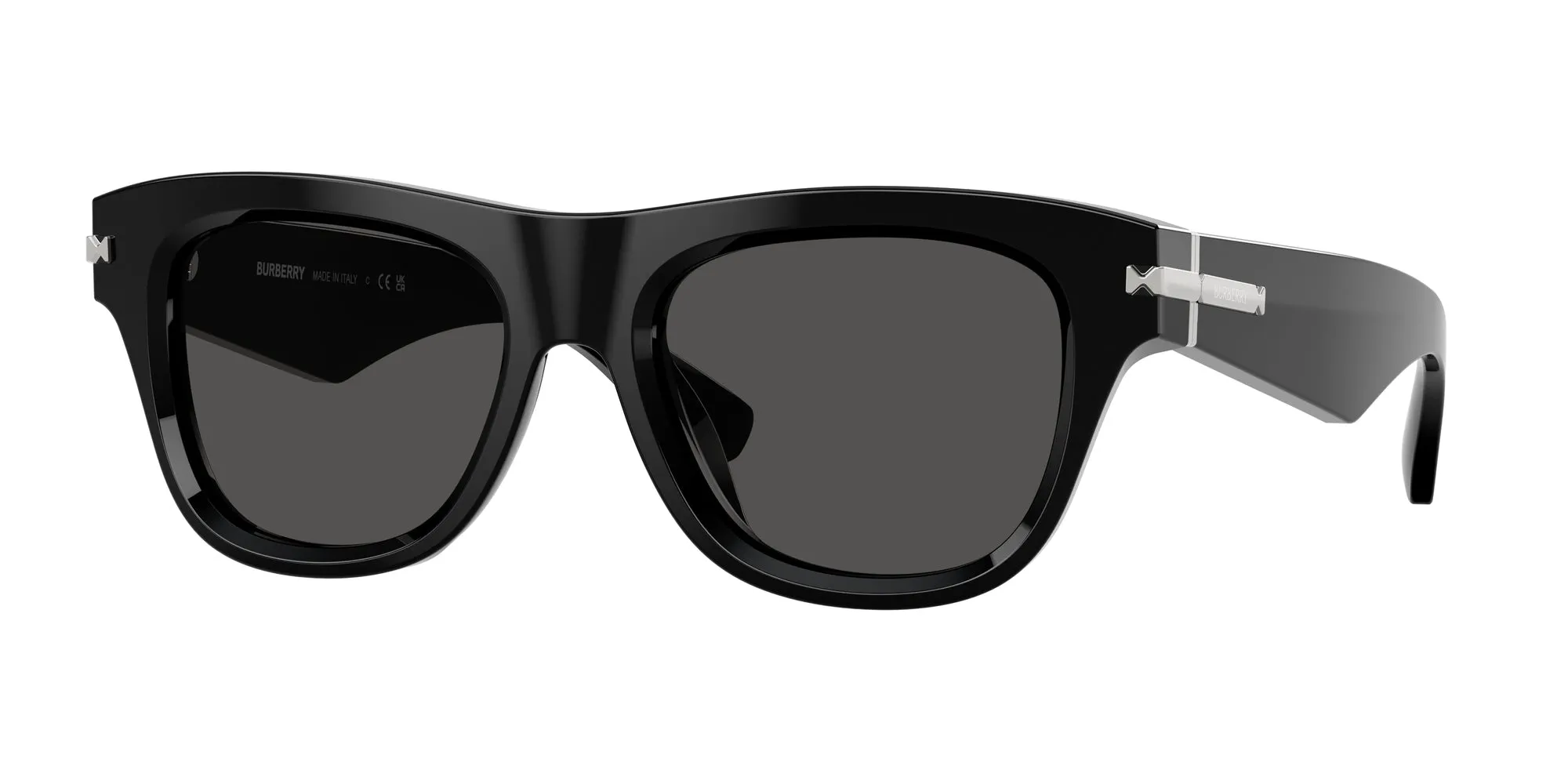 Burberry BE4438U 300187 Occhiali da sole Acetato Nero Grigio Squadrata Normale - immagine 1