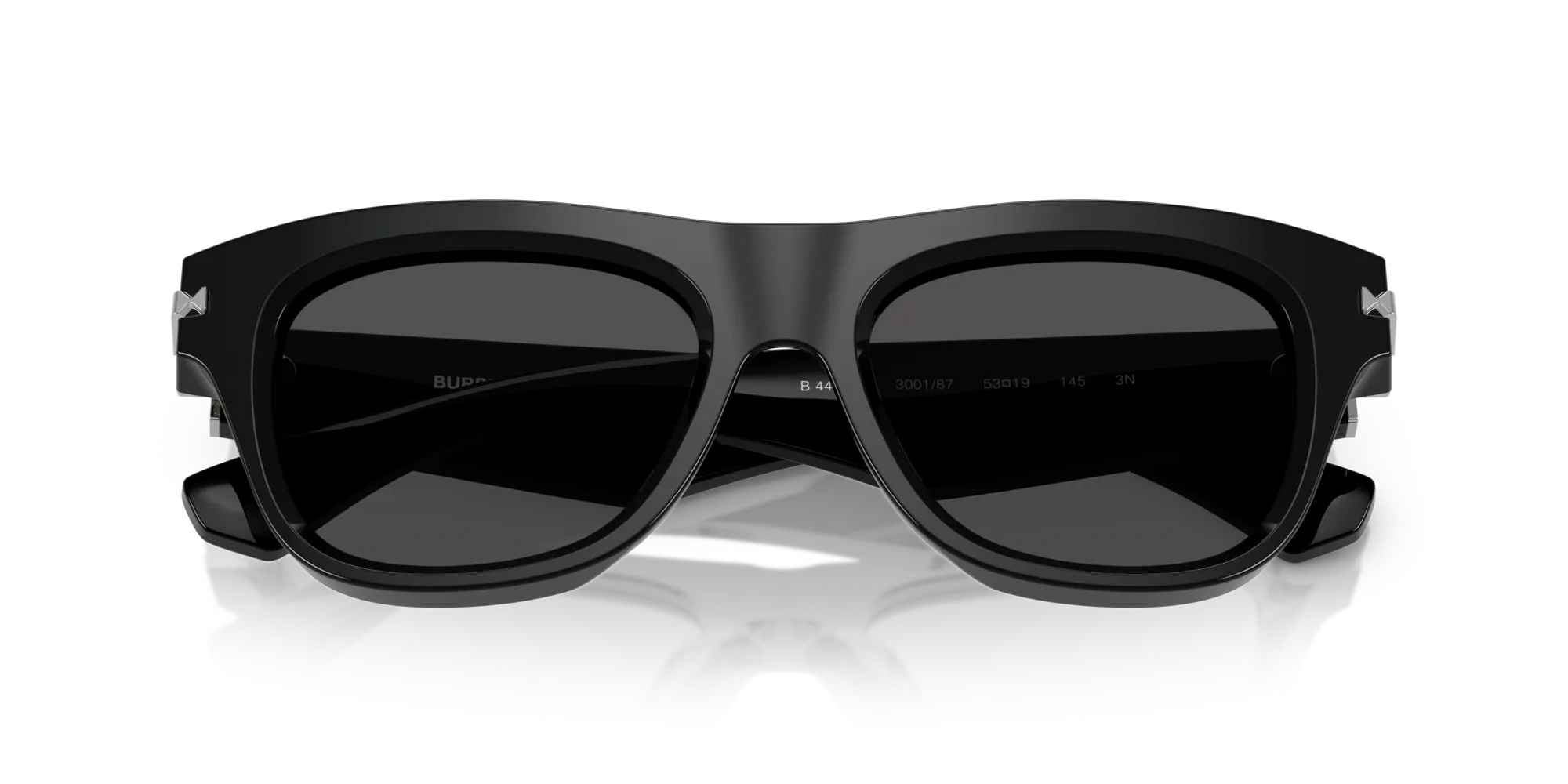 Burberry BE4438U 300187 Occhiali da sole Acetato Nero Grigio Squadrata Normale - immagine 2