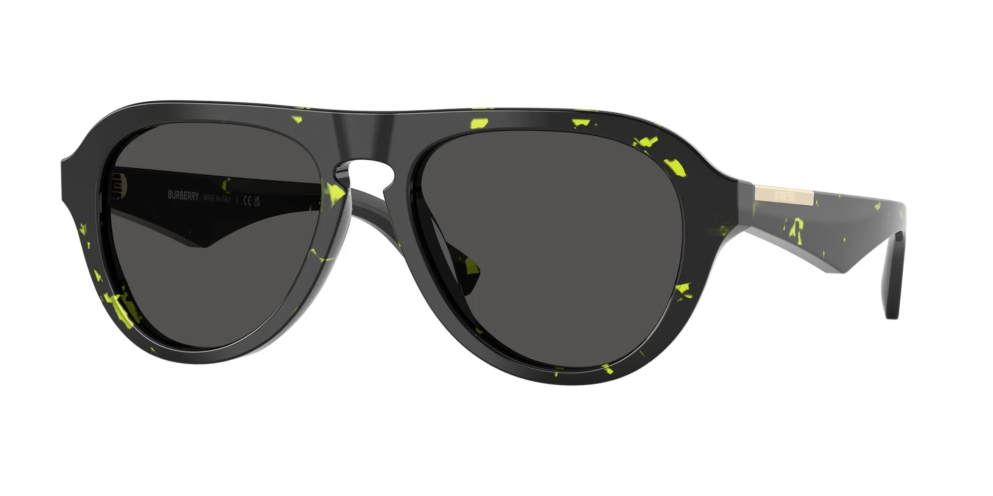 Burberry BE4437U 412487 Occhiali da sole Acetato Verde Grigio Pilot Normale - immagine 1