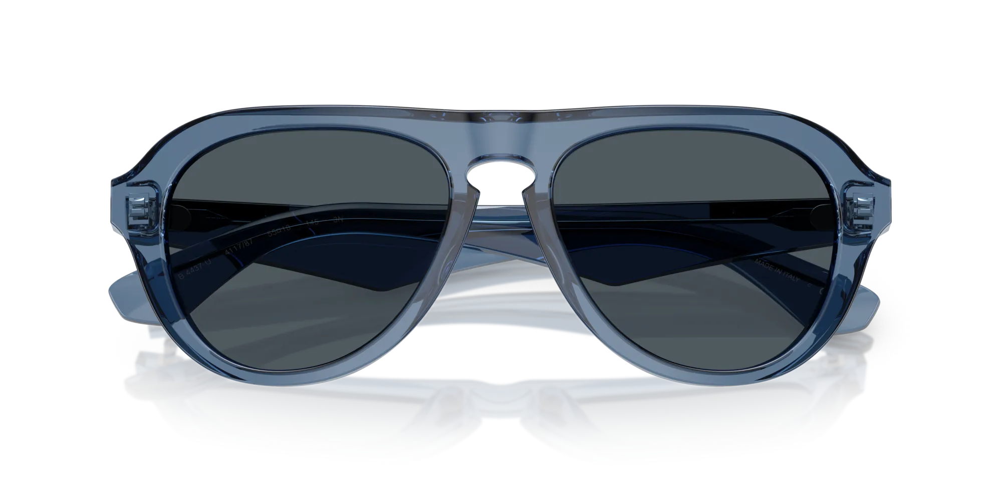 Burberry BE4437U 411787 Occhiali da sole Acetato Blu Grigio Pilot Normale - immagine 2