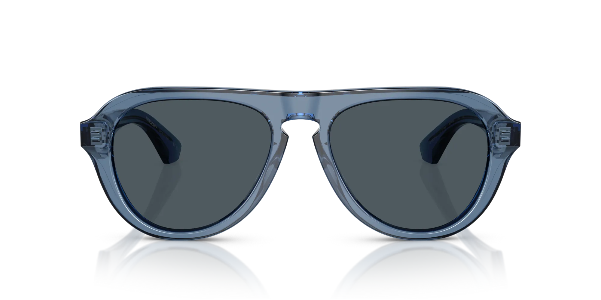 Burberry BE4437U 411787 Occhiali da sole Acetato Blu Grigio Pilot Normale - immagine 3