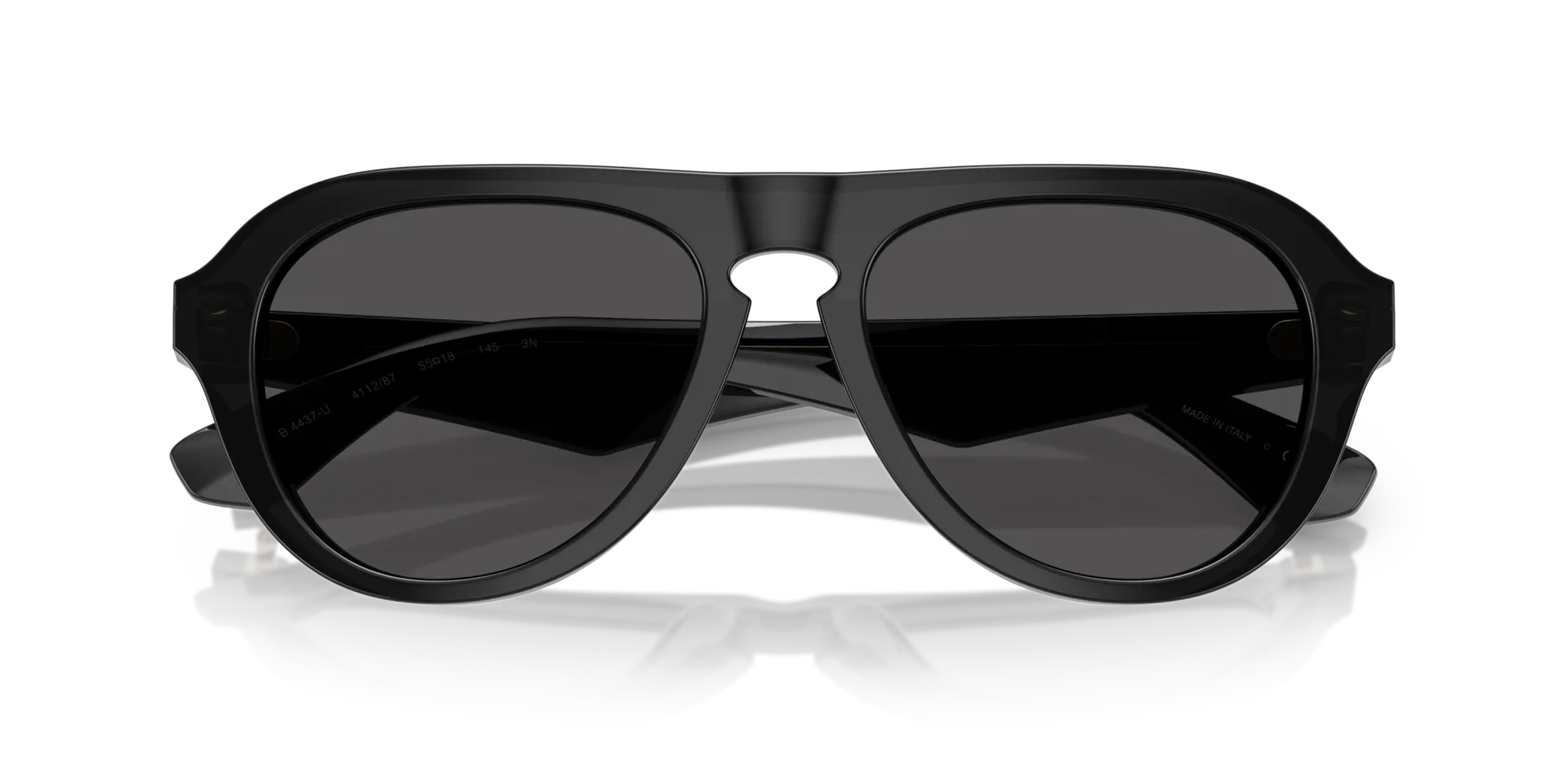 Burberry BE4437U 411287 Occhiali da sole Acetato Grigio Grigio Pilot Normale - immagine 2