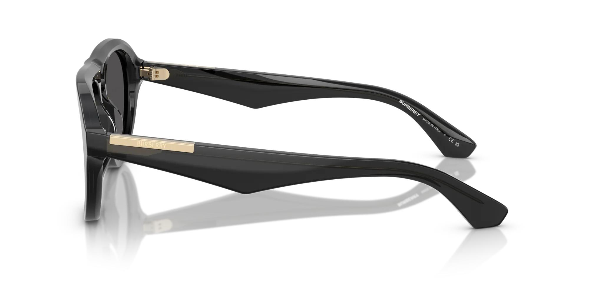 Burberry BE4437U 411287 Occhiali da sole Acetato Grigio Grigio Pilot Normale - immagine 4