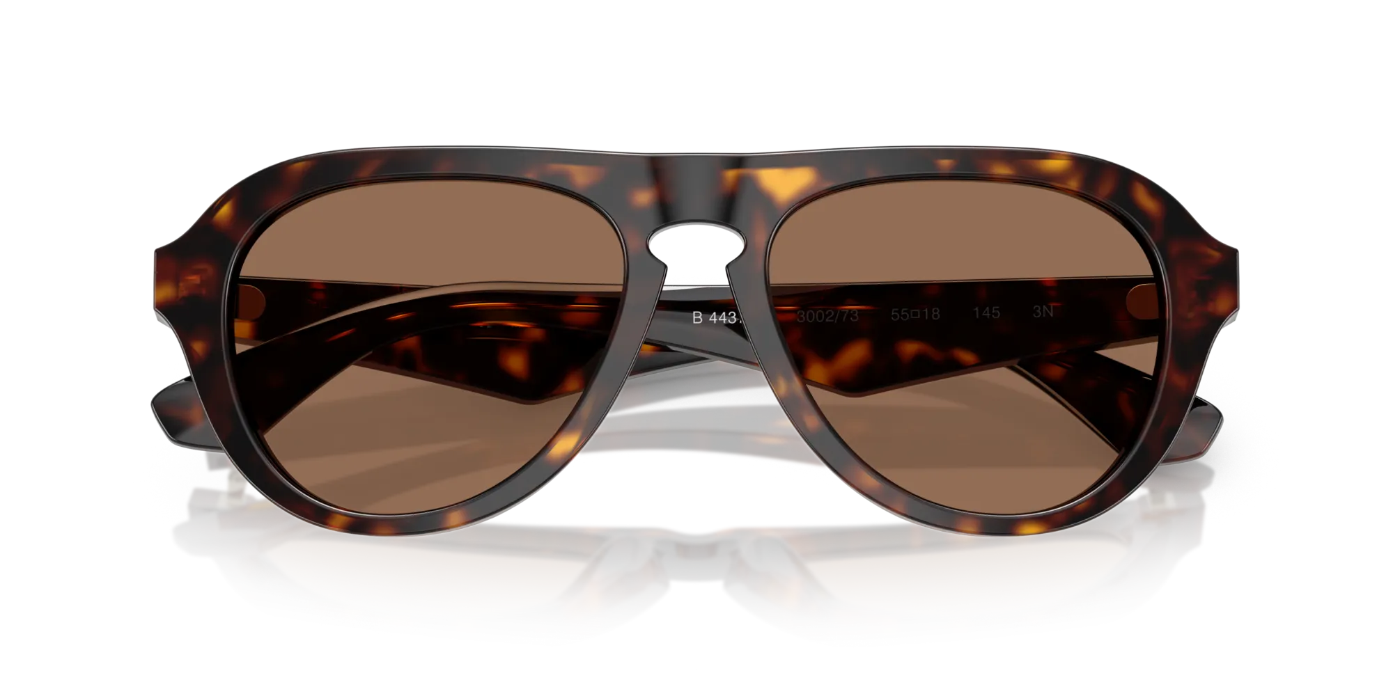 Burberry BE4437U 300273 Occhiali da sole Acetato Marrone Marrone Pilot Normale - immagine 2
