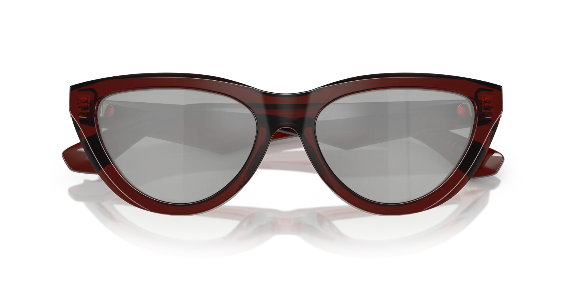 Burberry BE4436U 41448V Occhiali da sole Acetato Marrone Argento Cat Eye Specchiate - immagine 2