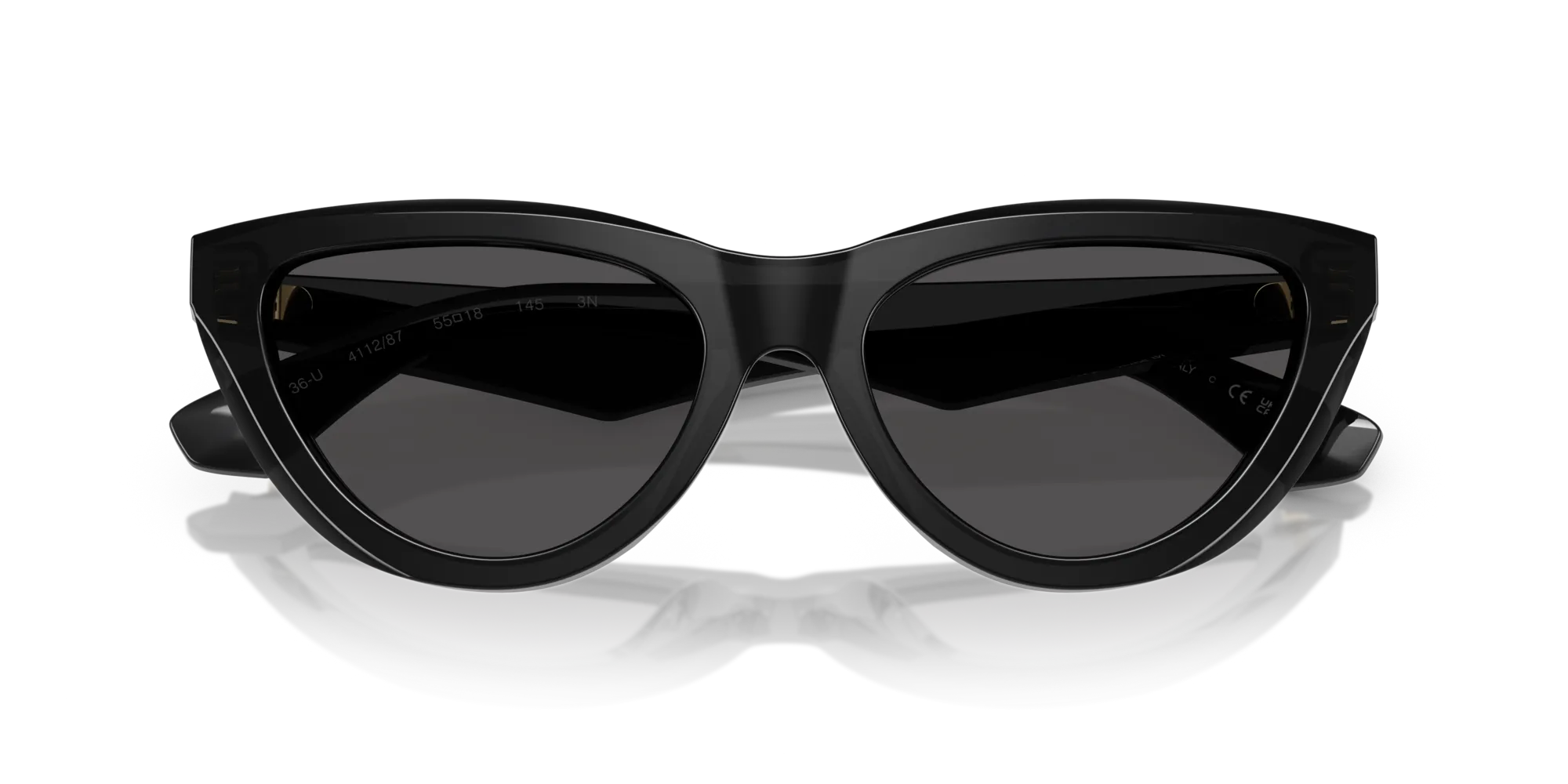 Burberry BE4436U 411287 Occhiali da sole Acetato Grigio Grigio Cat Eye Normale - immagine 2