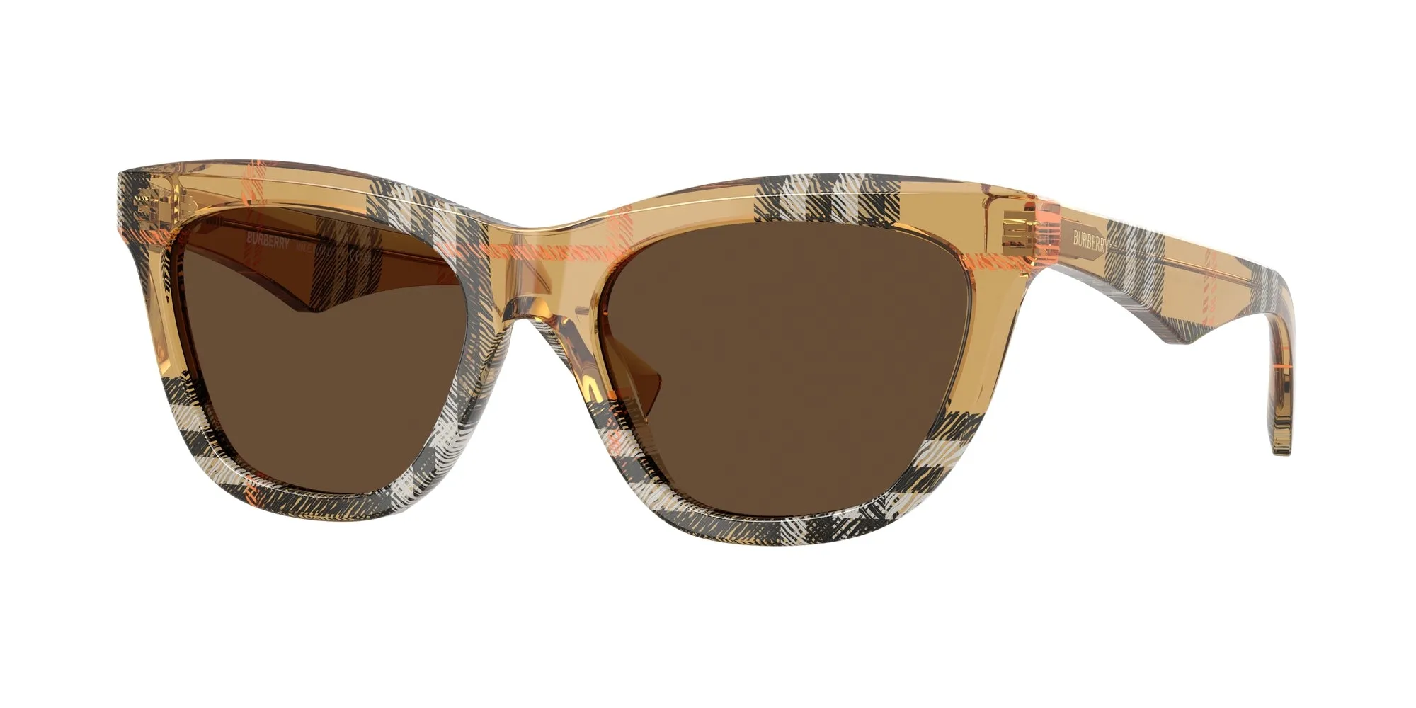 Burberry BE4435 414673 Occhiali da sole Acetato Marrone Marrone Cat Eye Normale - immagine 1