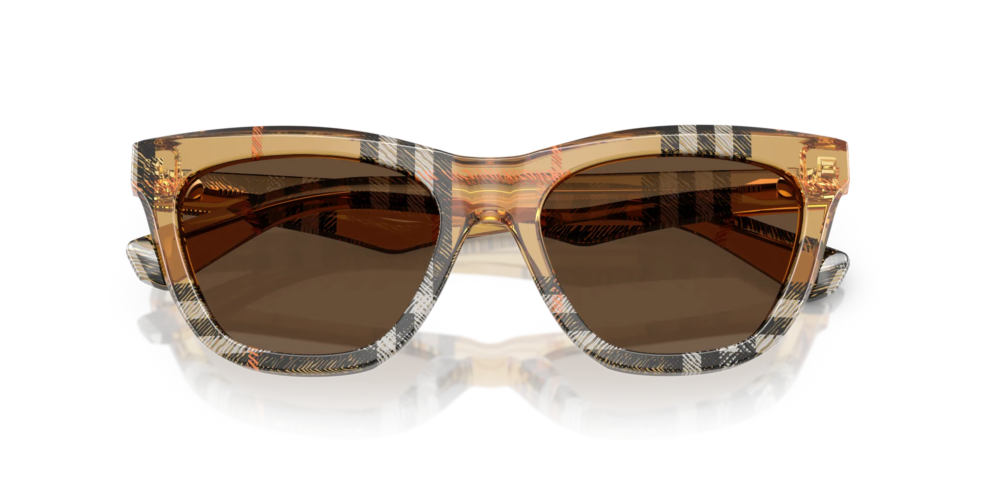Burberry BE4435 414673 Occhiali da sole Acetato Marrone Marrone Cat Eye Normale - immagine 2