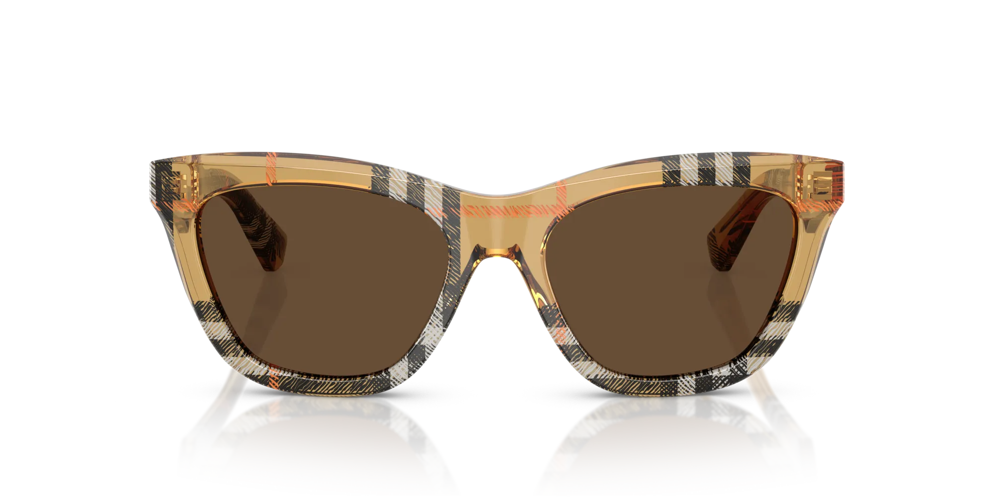 Burberry BE4435 414673 Occhiali da sole Acetato Marrone Marrone Cat Eye Normale - immagine 3