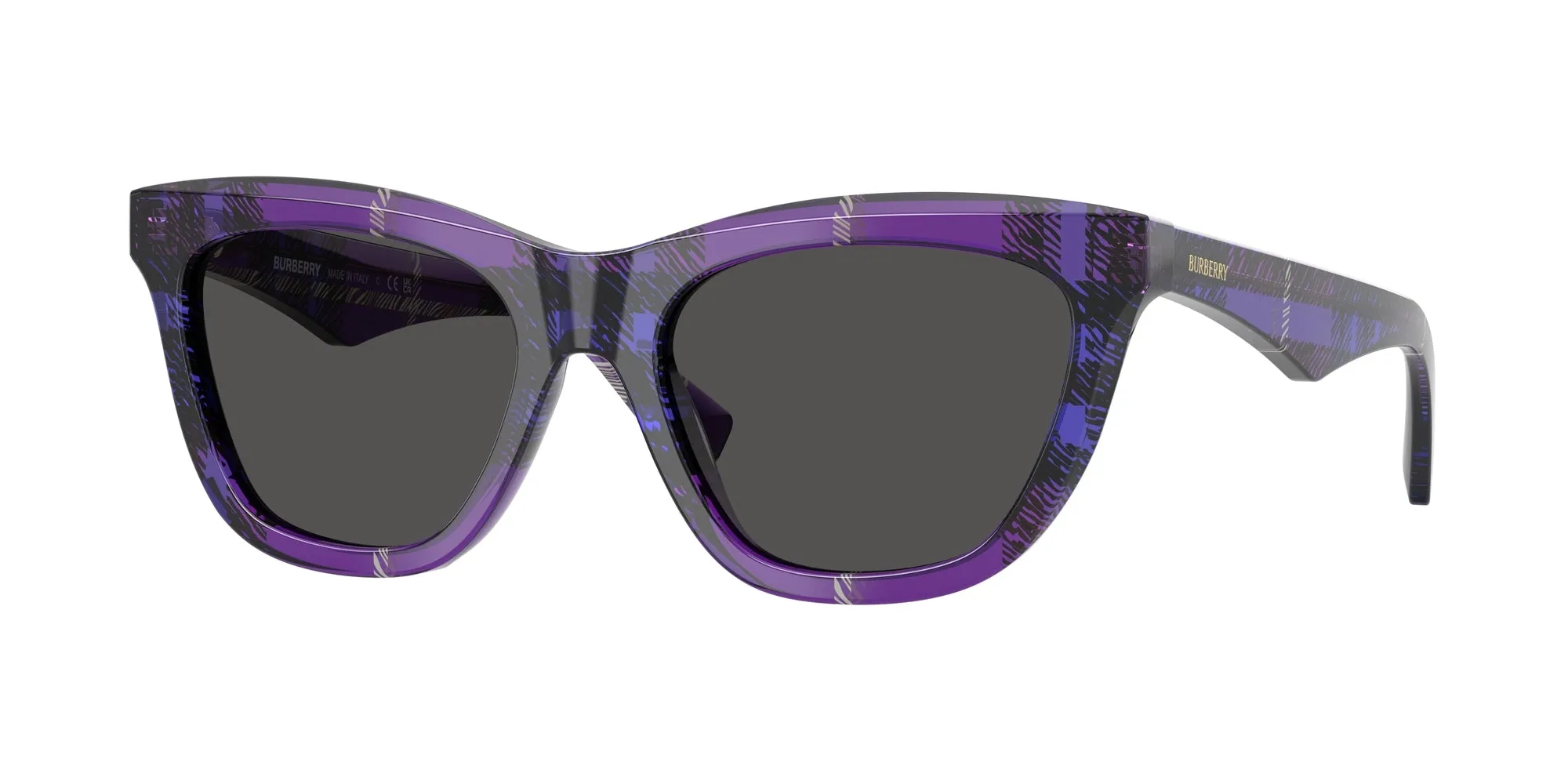Burberry BE4435 411387 Occhiali da sole Acetato Viola Grigio Cat Eye Normale - immagine 1