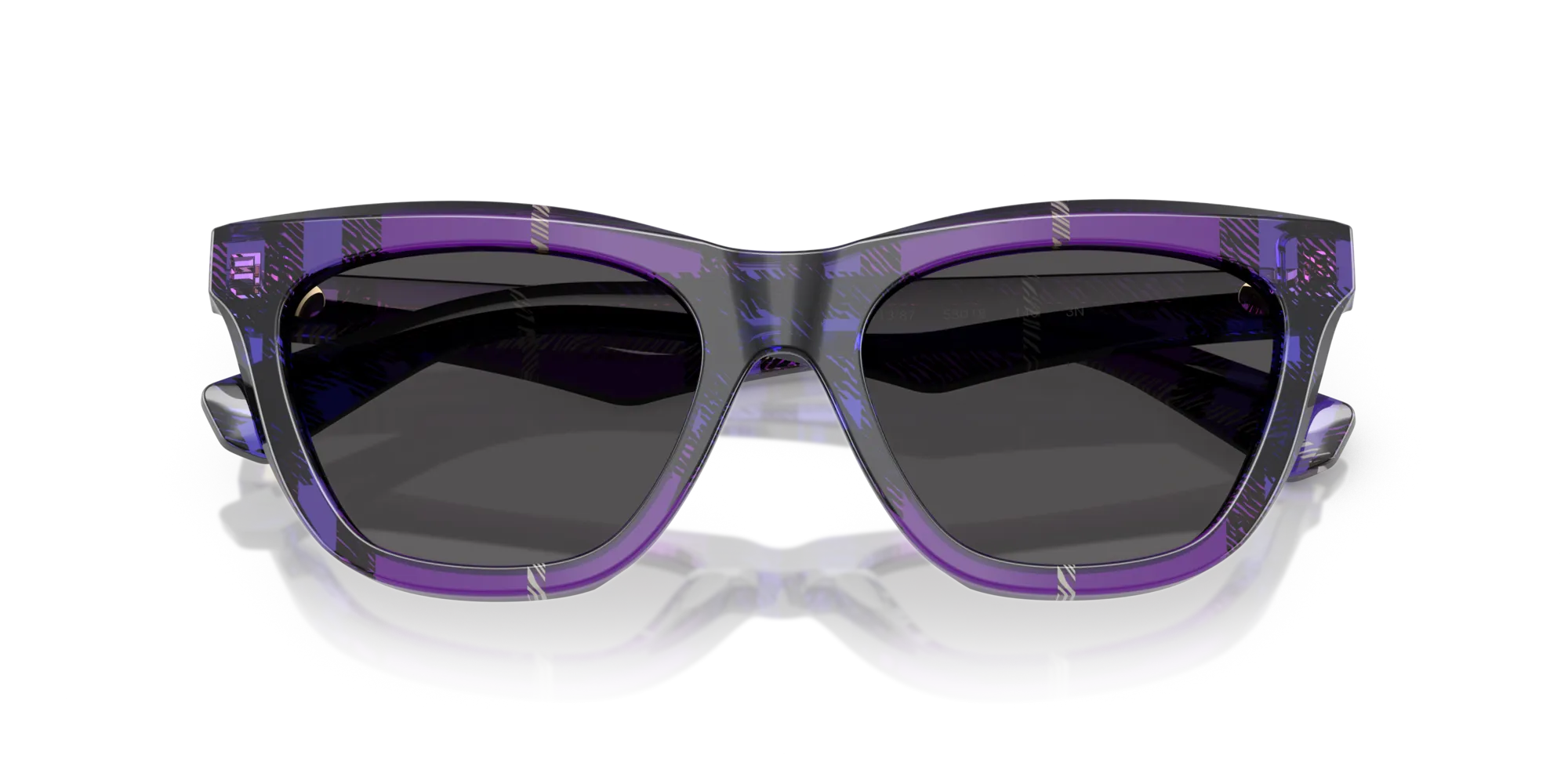 Burberry BE4435 411387 Occhiali da sole Acetato Viola Grigio Cat Eye Normale - immagine 2