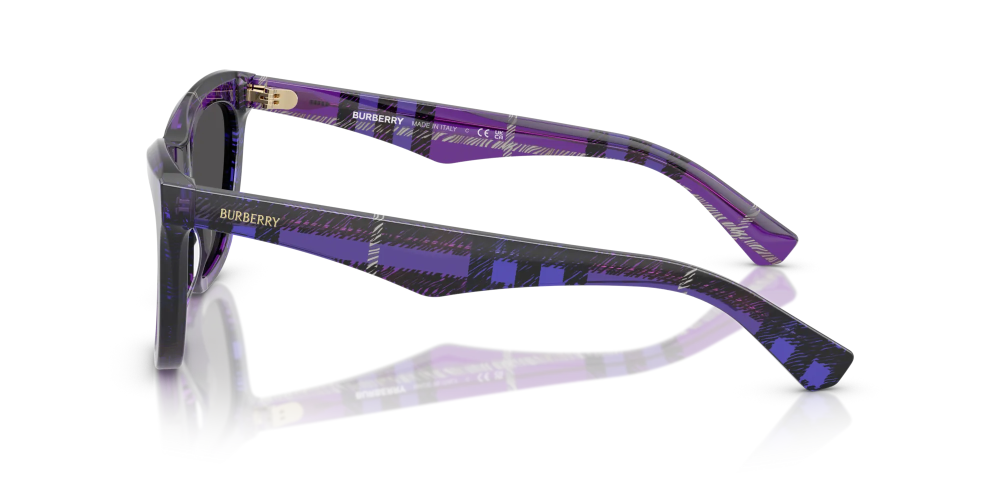 Burberry BE4435 411387 Occhiali da sole Acetato Viola Grigio Cat Eye Normale - immagine 4