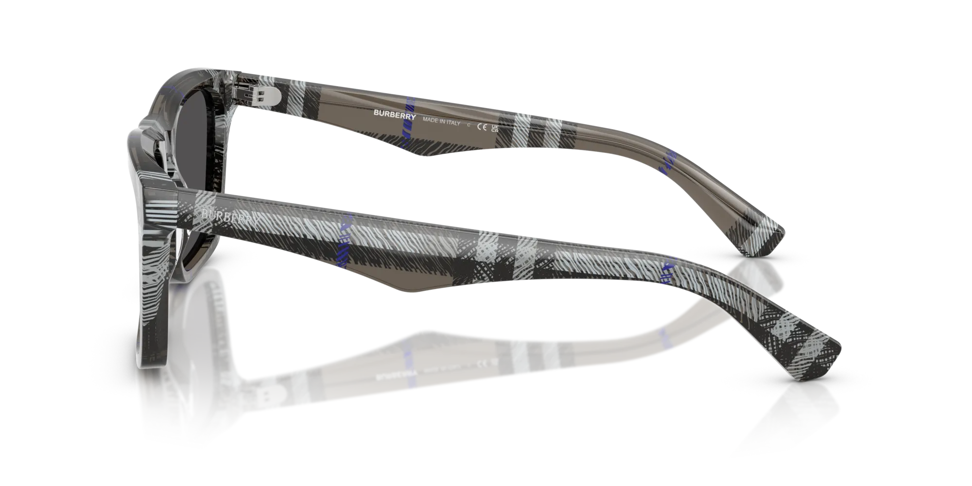 Burberry BE4434 414787 Occhiali da sole Acetato Grigio Grigio Squadrata Normale - immagine 4