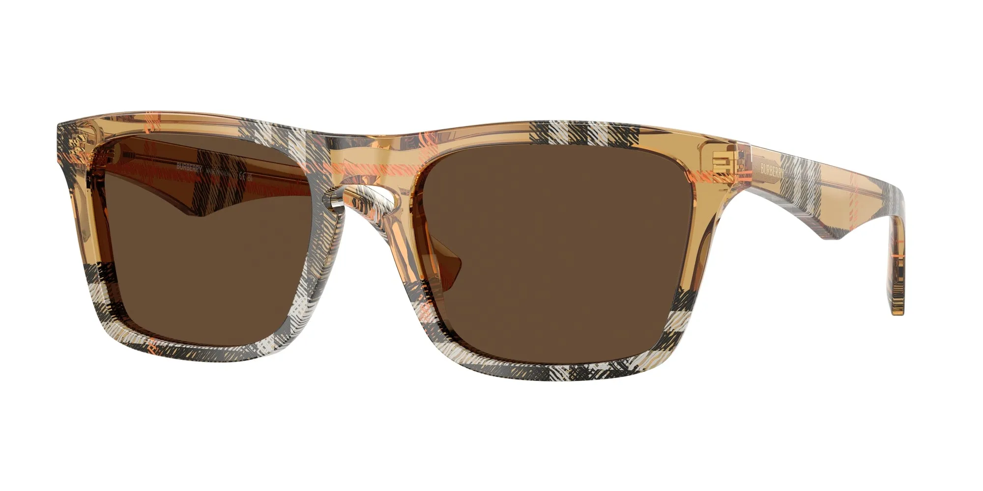 Burberry BE4434 414673 Occhiali da sole Acetato Marrone Marrone Squadrata Normale - immagine 1