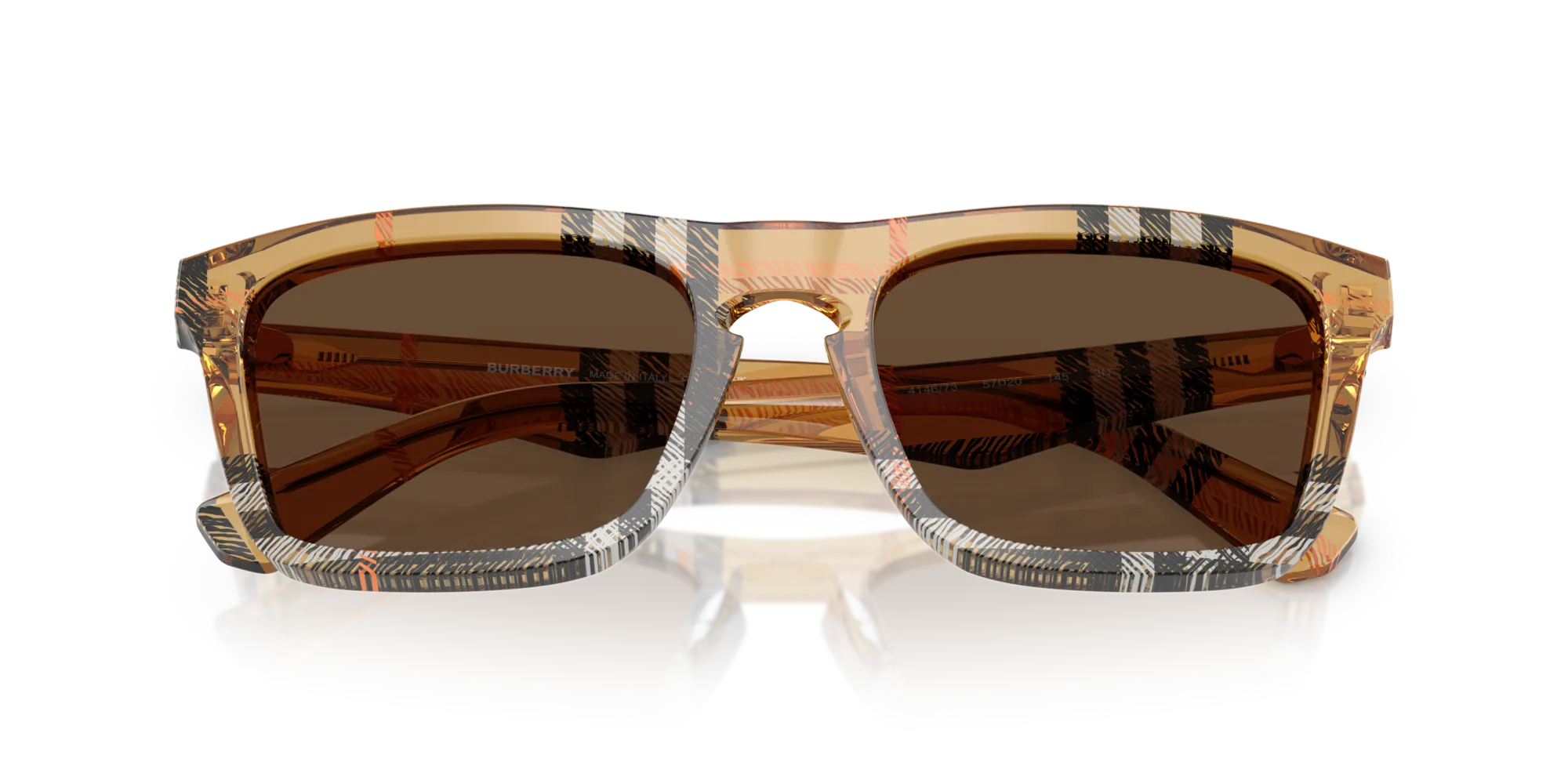 Burberry BE4434 414673 Occhiali da sole Acetato Marrone Marrone Squadrata Normale - immagine 2