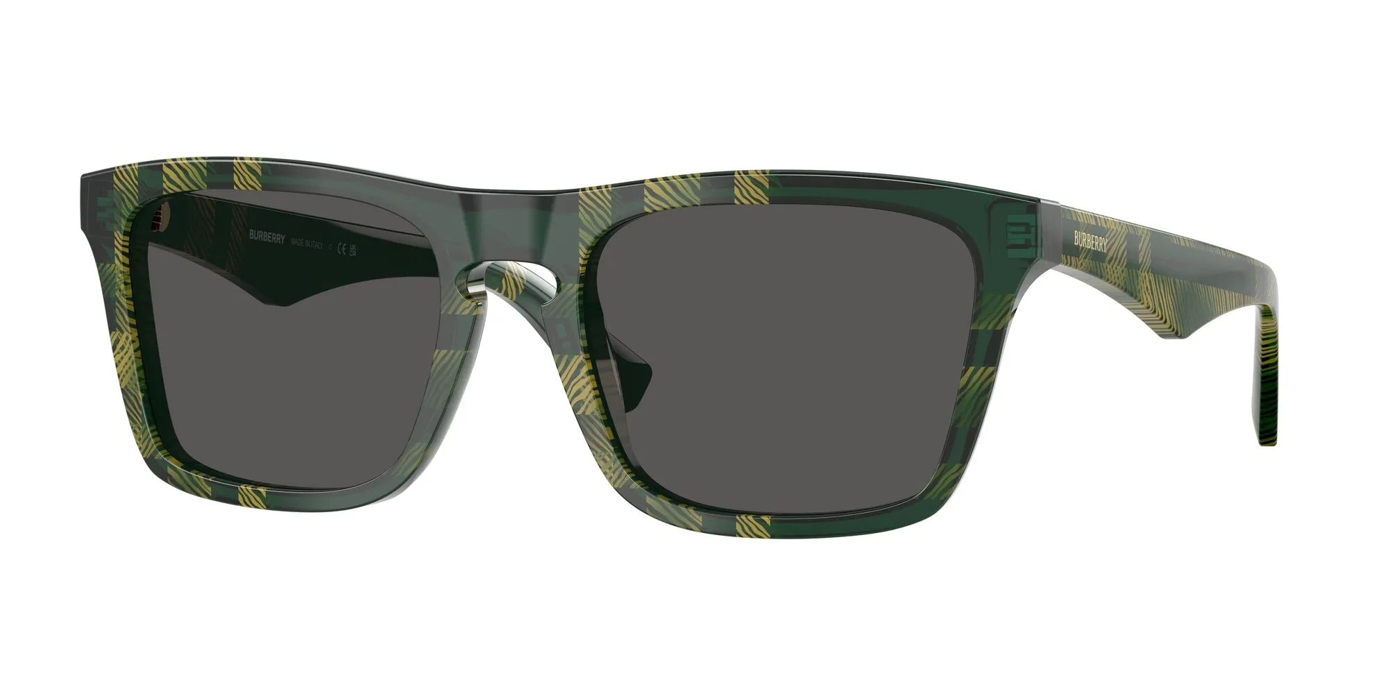 Burberry BE4434 412587 Occhiali da sole Acetato Verde Grigio Squadrata Normale - immagine 1