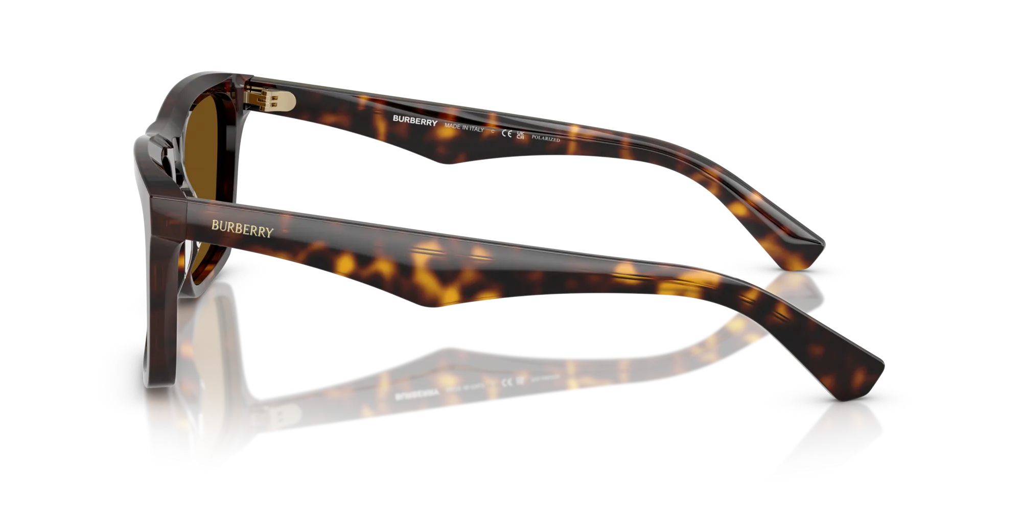 Burberry BE4434 300283 Occhiali da sole Acetato Marrone Marrone Squadrata Polarizzata - immagine 4