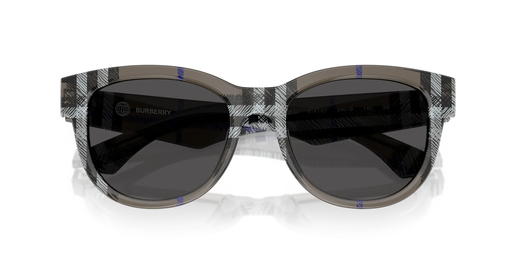 Burberry BE4432U 414787 Occhiali da sole Acetato Grigio Grigio Pantos Normale - immagine 2