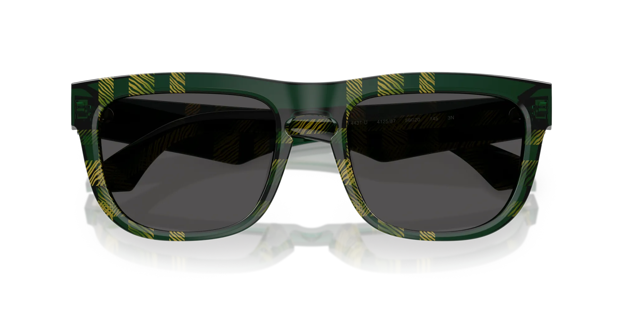 Burberry BE4431U 412587 Occhiali da sole Acetato Verde Grigio Squadrata Normale - immagine 2