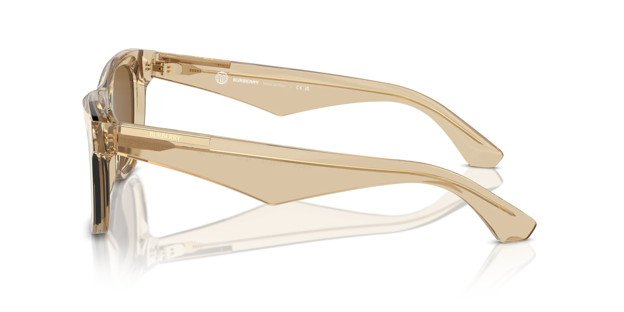 Burberry BE4426 412373 Occhiali da sole Acetato Beige Bronzo Squadrata Normale - immagine 4