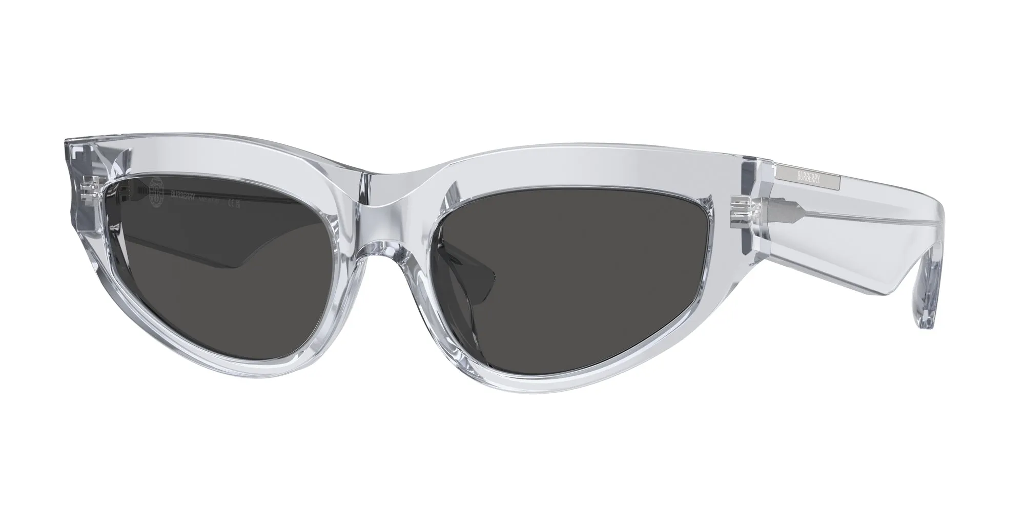 Burberry BE4425U 382587 Occhiali da sole Acetato Grigio Grigio Cat Eye Normale - immagine 1