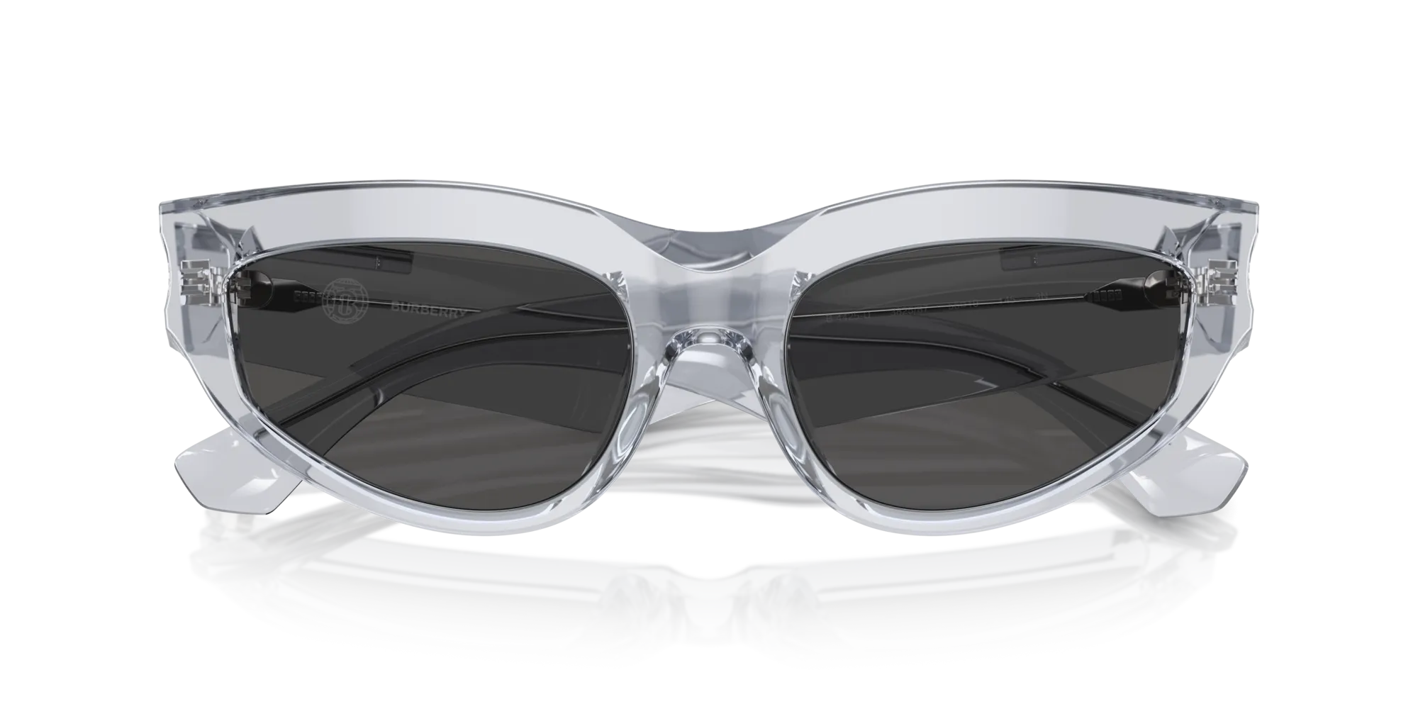 Burberry BE4425U 382587 Occhiali da sole Acetato Grigio Grigio Cat Eye Normale - immagine 2