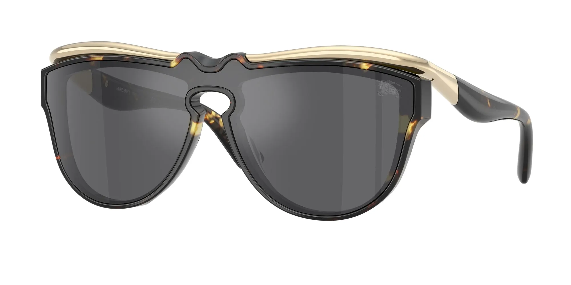 Burberry BE3162U 13546G Occhiali da sole Metallo Tartaruga Grigio Pilot Specchiate - immagine 1