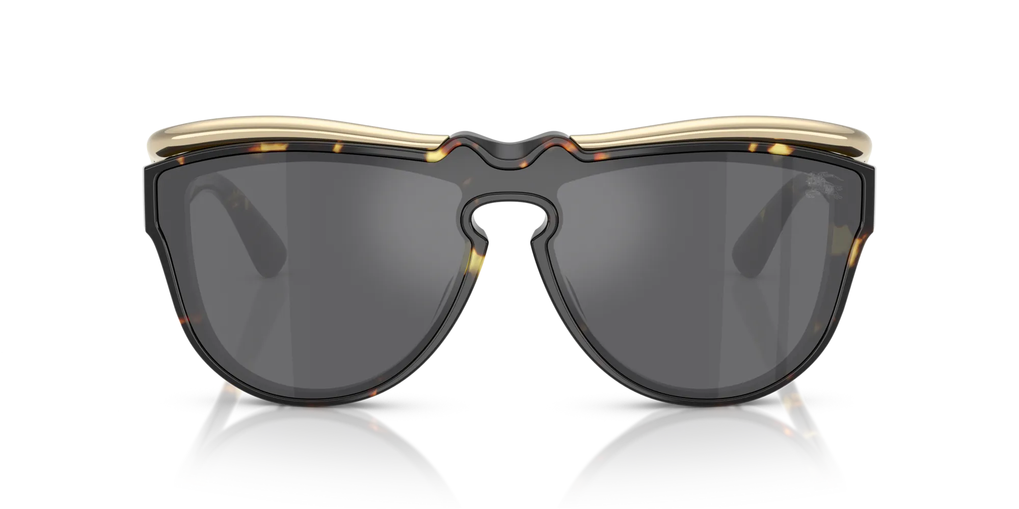 Burberry BE3162U 13546G Occhiali da sole Metallo Tartaruga Grigio Pilot Specchiate - immagine 3