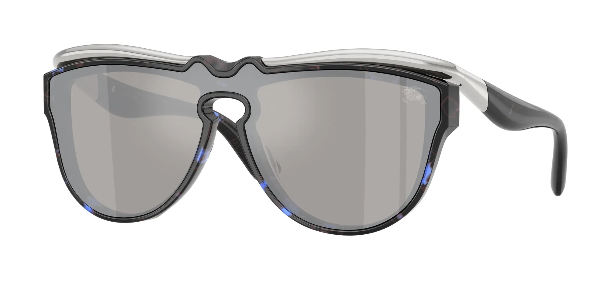 Burberry BE3162U 10056G Occhiali da sole Metallo Blu Grigio Pilot Specchiate - immagine 1