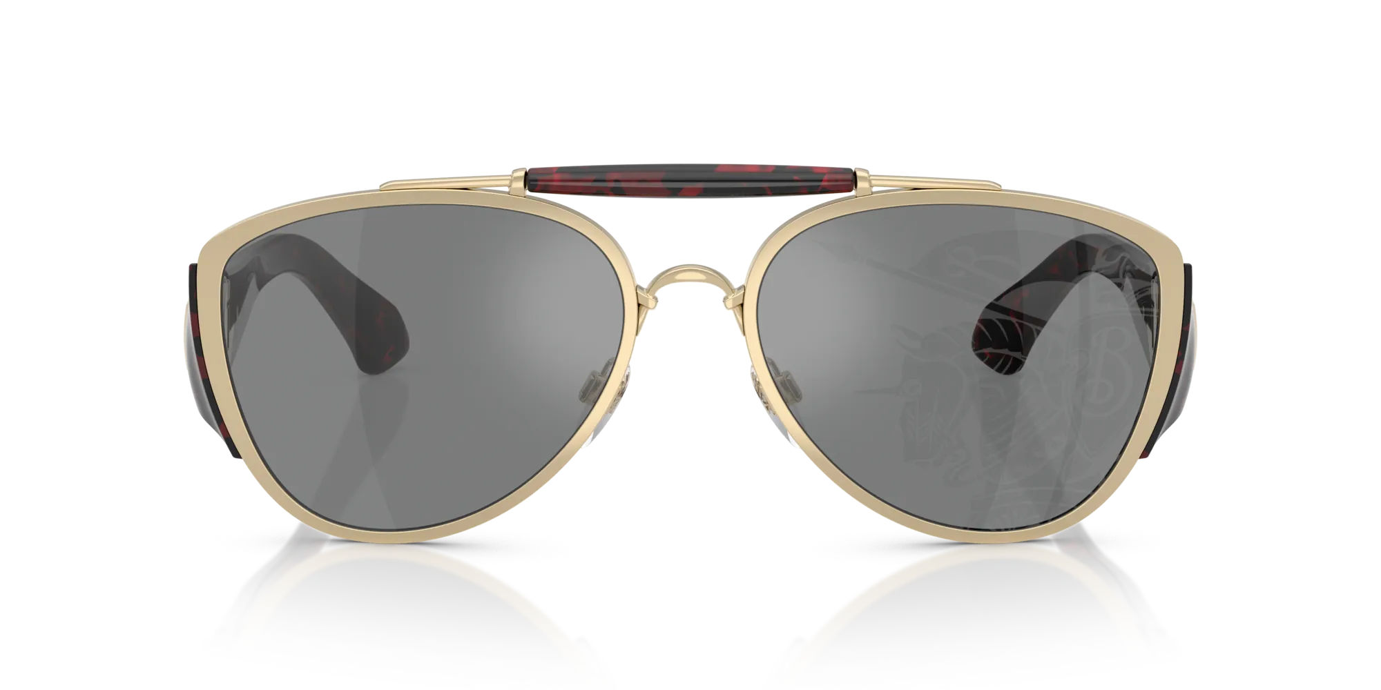 Burberry BE3161 1109AI Occhiali da sole Metallo Oro Pilot Normale - immagine 3