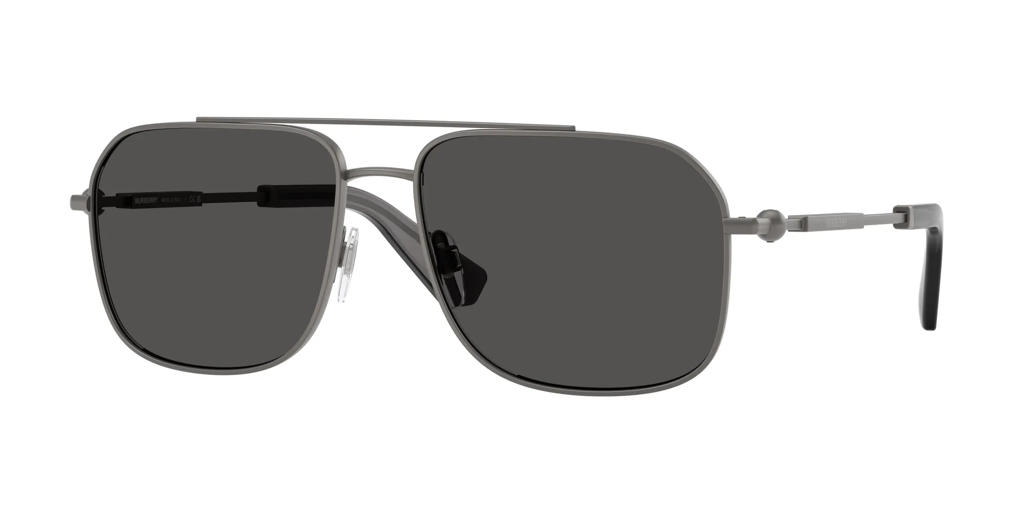 Burberry BE3159 131687 Occhiali da sole Metallo Grigio Grigio Squadrata Normale - immagine 1