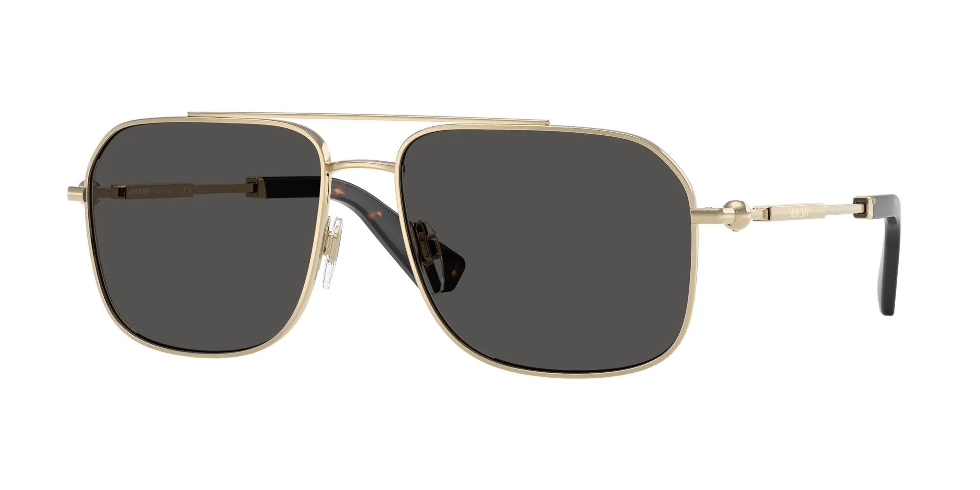 Burberry BE3159 110987 Occhiali da sole Metallo Oro Grigio Squadrata Normale - immagine 1