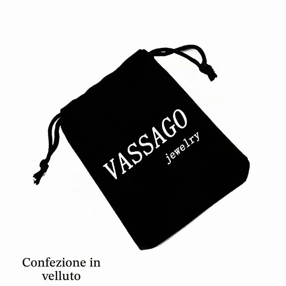 VASSAGO Collana Tripla Luna Dea Wicca Pentagramma Collana Amuleto Gioielli in Acciaio Inossidabile - immagine 7