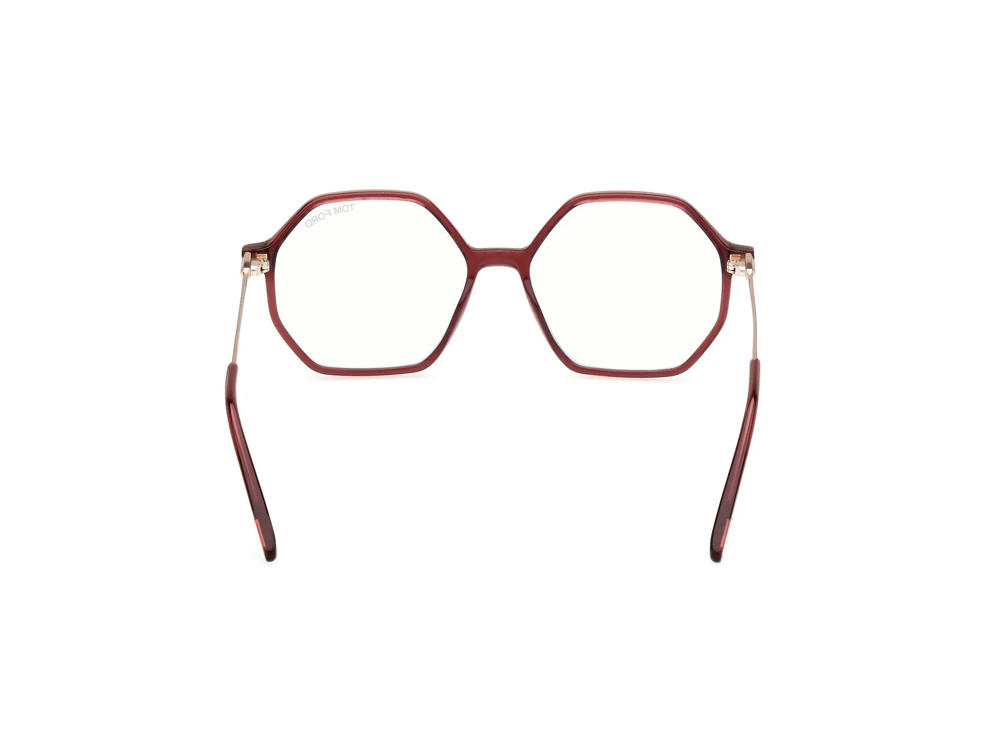 TOM FORD FT5952-B 069 Montature da vista Acetato Bordeaux Geometrica Normale - immagine 4