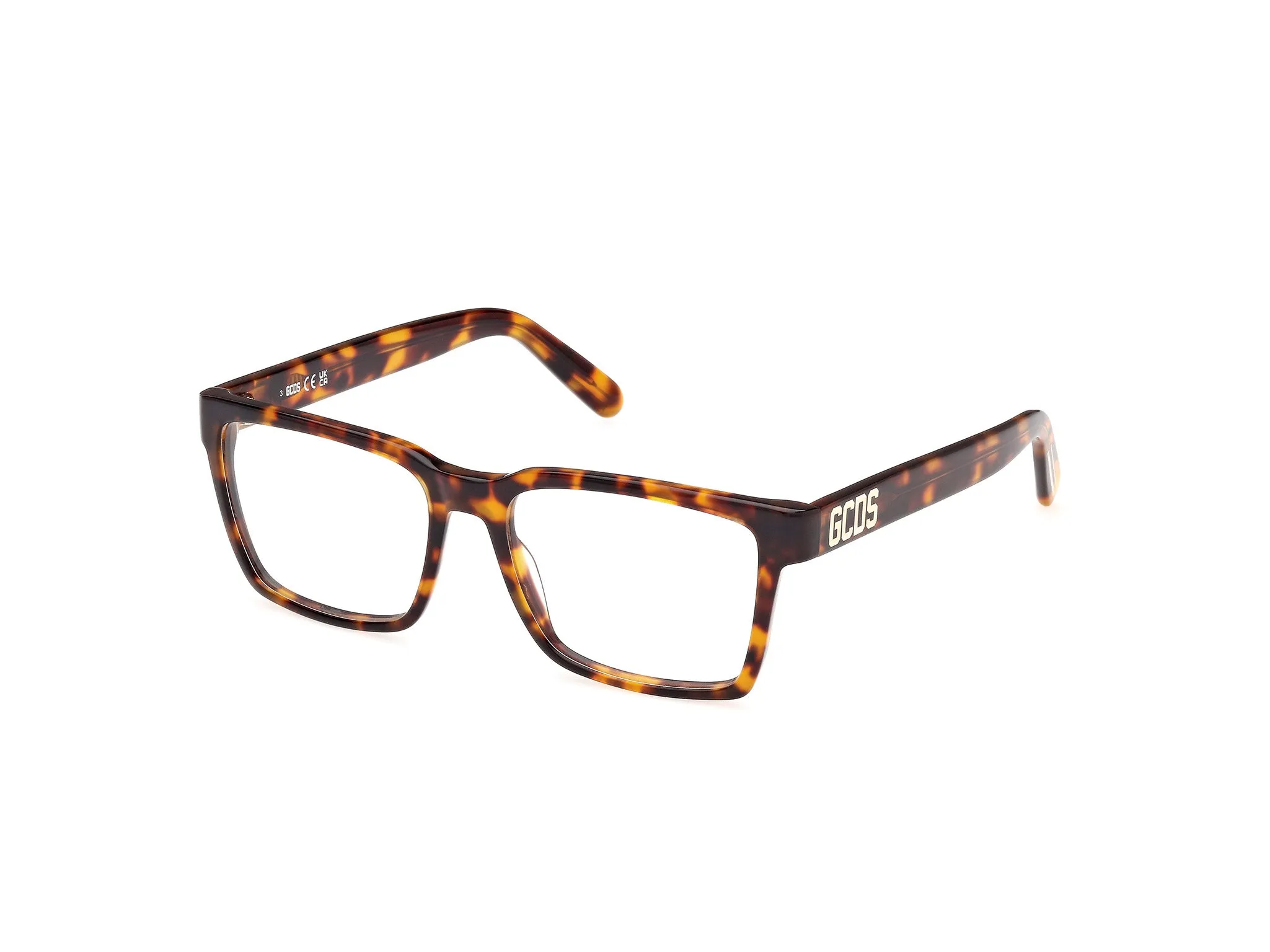 GCDS GD5033 052 Montature da vista Acetato Havana Squadrata Normale - immagine 1