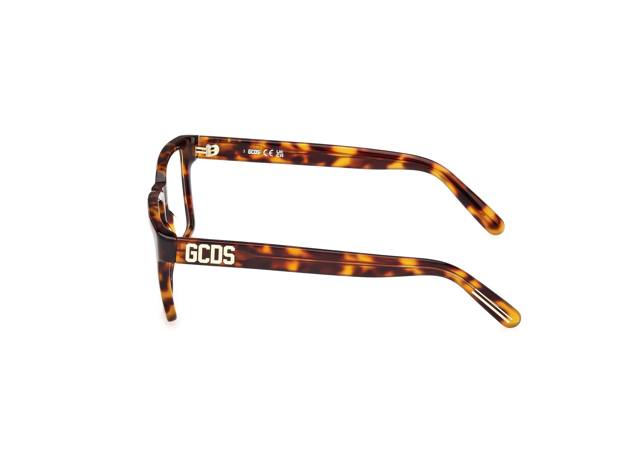 GCDS GD5033 052 Montature da vista Acetato Havana Squadrata Normale - immagine 3