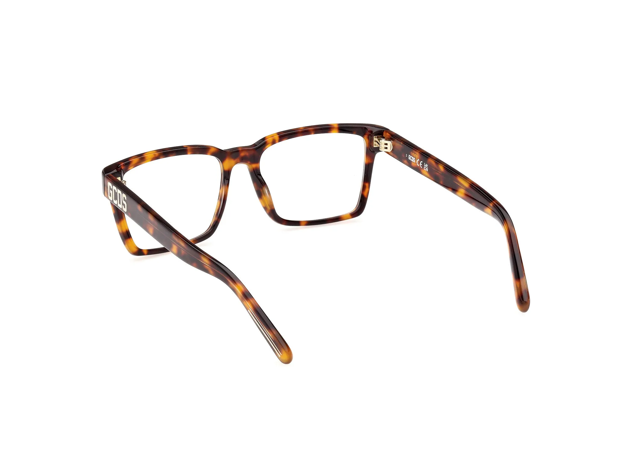 GCDS GD5033 052 Montature da vista Acetato Havana Squadrata Normale - immagine 4