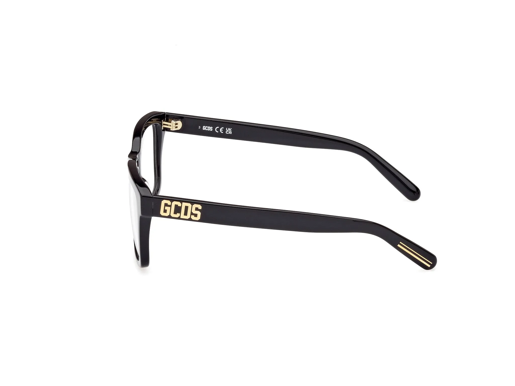 GCDS GD5020 1 Montature da vista Acetato Nero Squadrata Normale - immagine 3