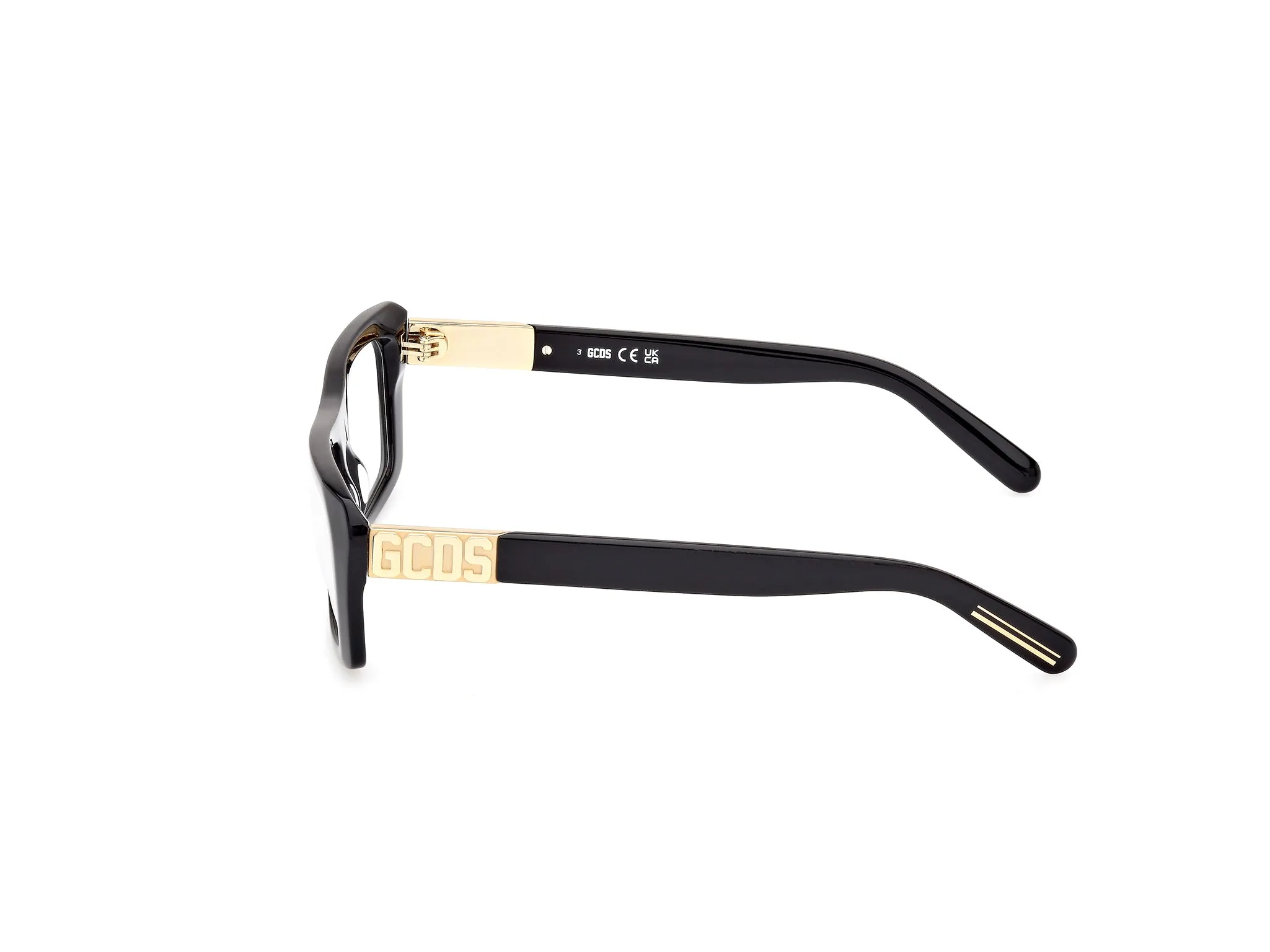 GCDS GD5018 001 Montature da vista Acetato Nero Squadrata Normale - immagine 3