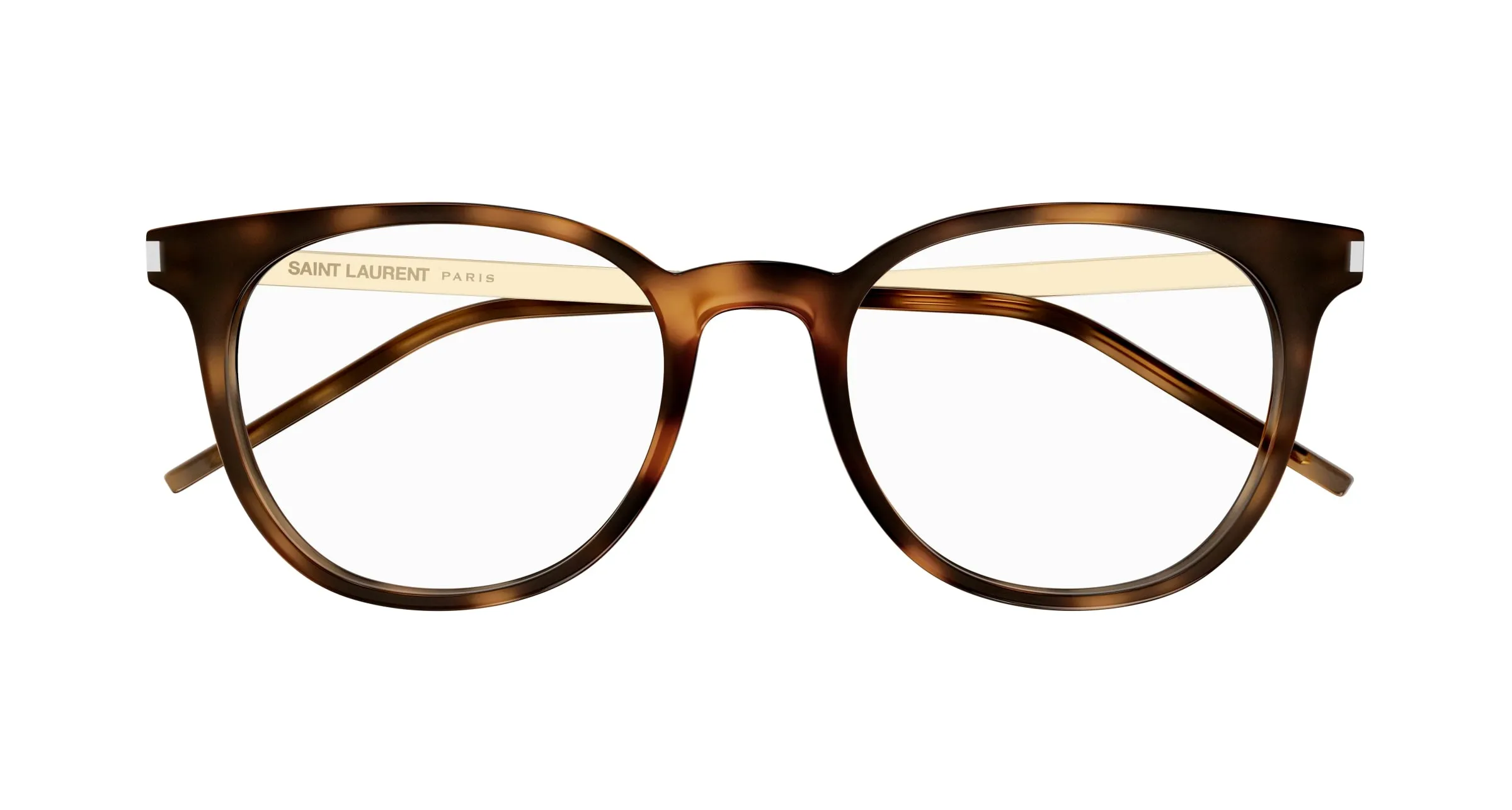 SAINT LAURENT SL 683/F 002 Montature da vista Acetato Havana Trasparente Rotonda - immagine 2