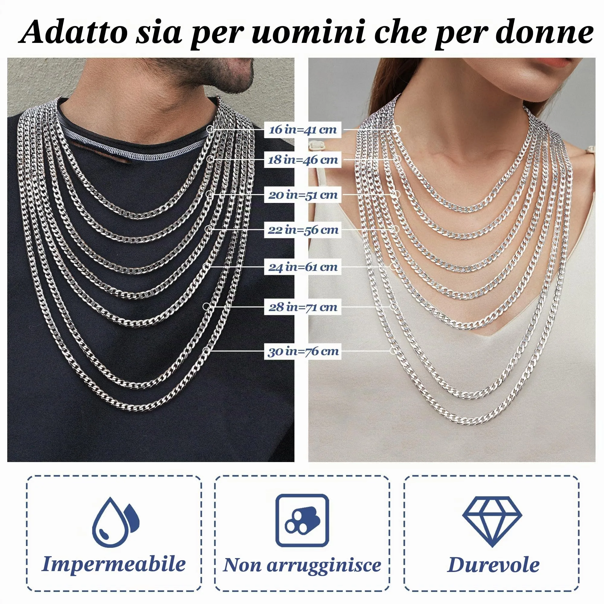 Chriscoco Collana Croce Uomo con Ciondolo in Argento 925 e Collana Acciaio - immagine 6