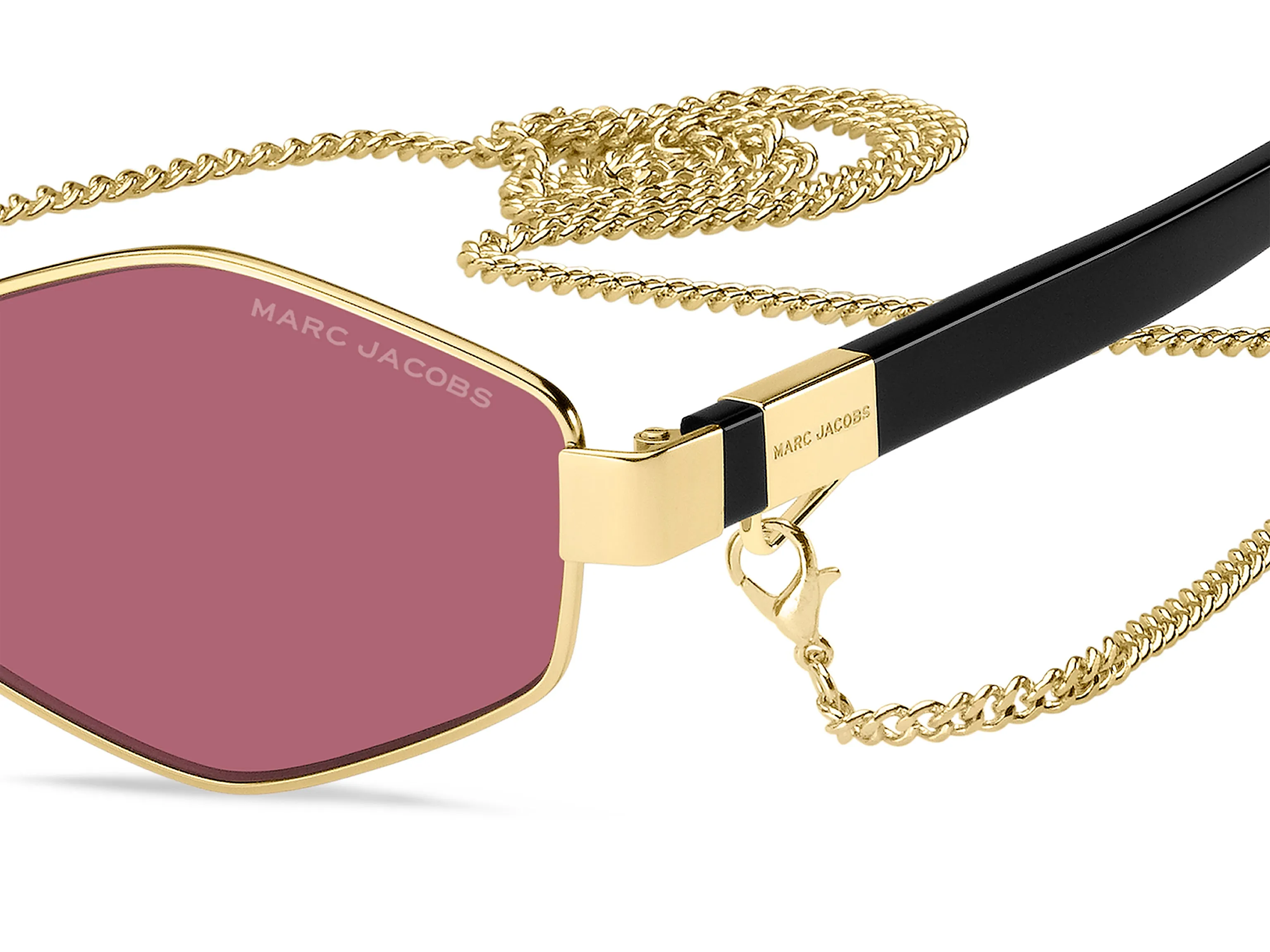 Marc Jacobs Marc Jacobs MARC 496/S Y11/VC Occhiali da sole Rosa Squadrata Antiriflesso - immagine 3