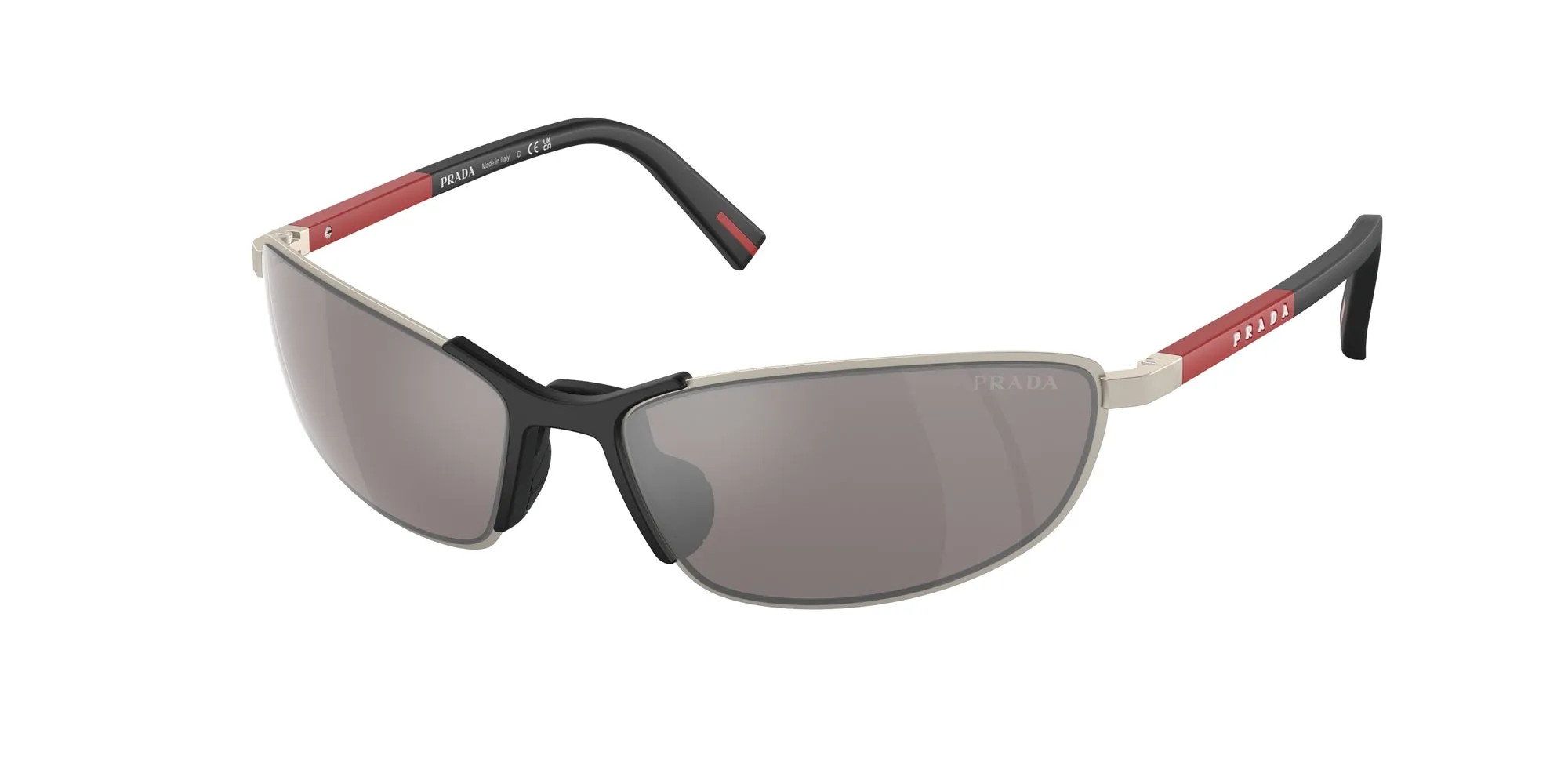 Prada Linea Rossa PS 55ZS 18X80I Occhiali da sole Metallo Marrone Geometrica Normale - immagine 1